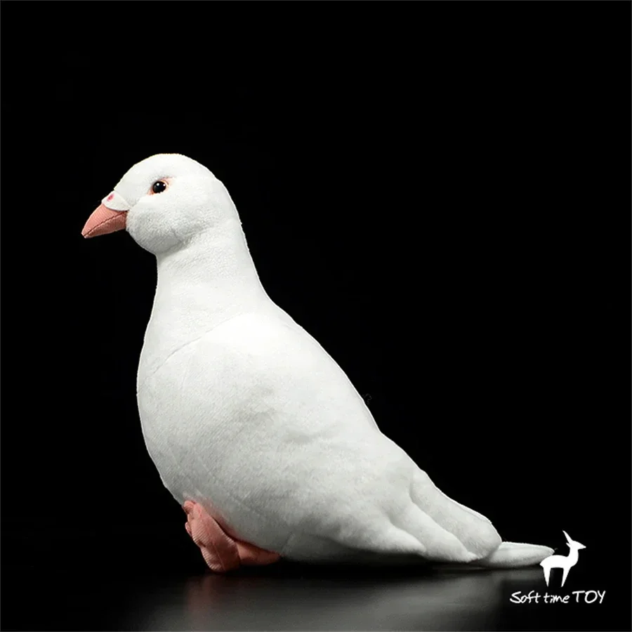 Peace Dove Toy High Fidelity Pigeon Plushie White Pigeon Peluche Lifelike Stuffed Animals Simulation Doll Kawai Toy Gifts Kids 3