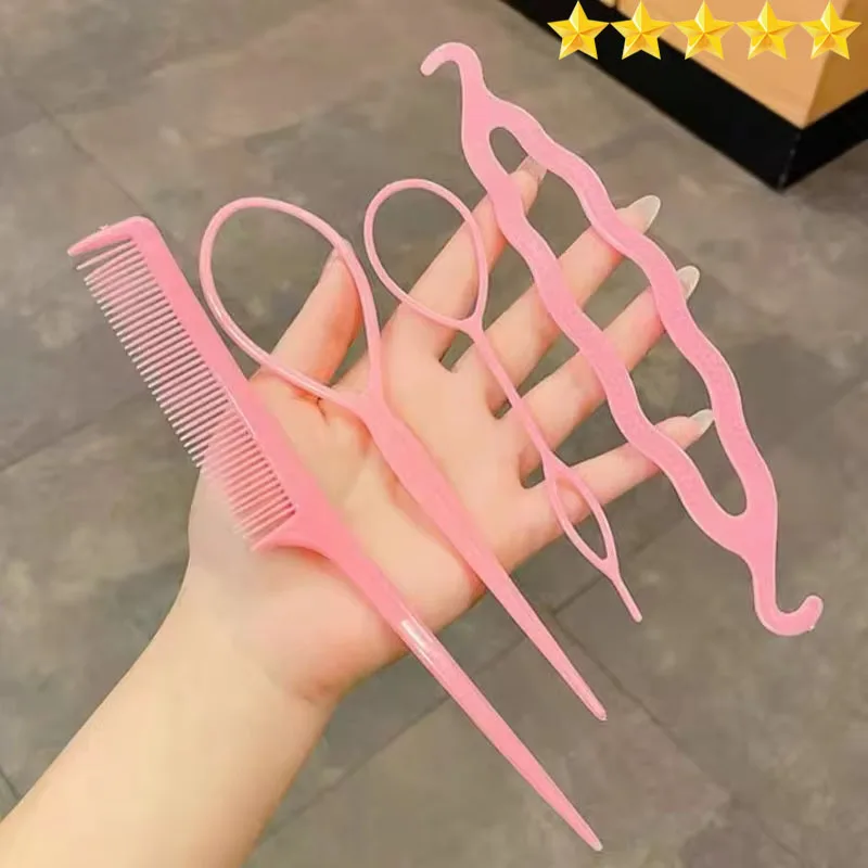 Hair Styling Tool 4 pcs/set Hair bun braid Horsetail Manufacturer pointy tail comb
