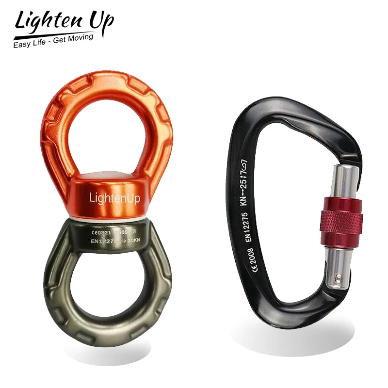 2Piezas Mosquetones Escalada 25kN, Mosqueton Llavero, Carabiner