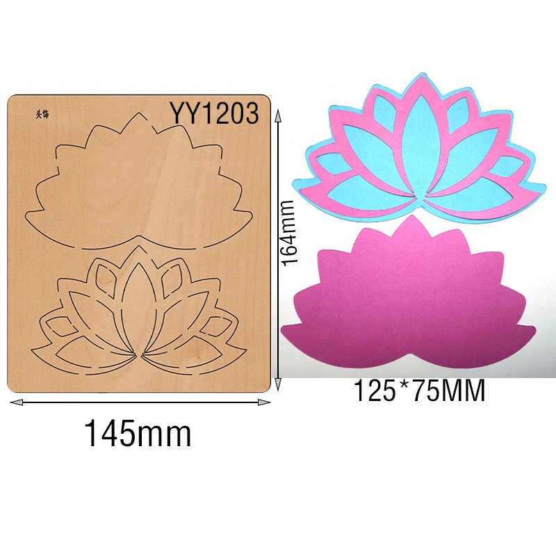 

The new lotus knife mold gift card decorative embossing mold is compatible with most manual die-cutting YY1203