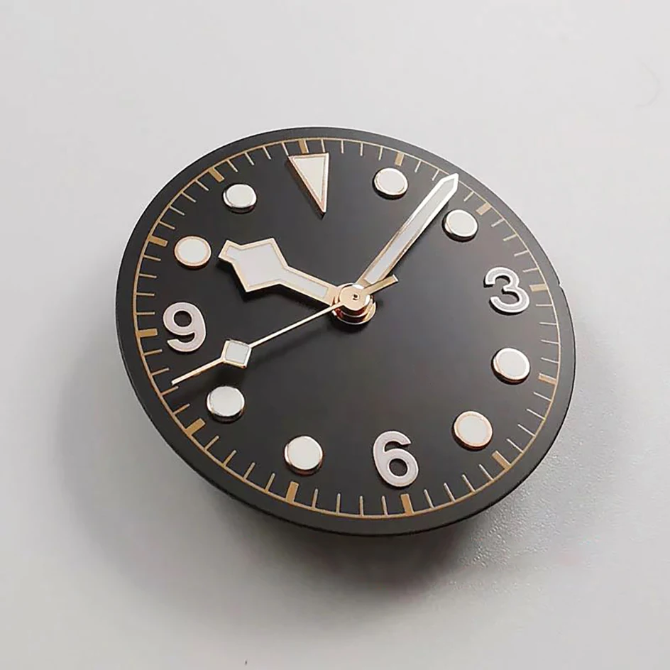 Watch Dial + Hands 31mm Green Luminous Men's Watch Accessories for DG 2813/ DG 3804 Japanese 8215/ 821A Series Movements