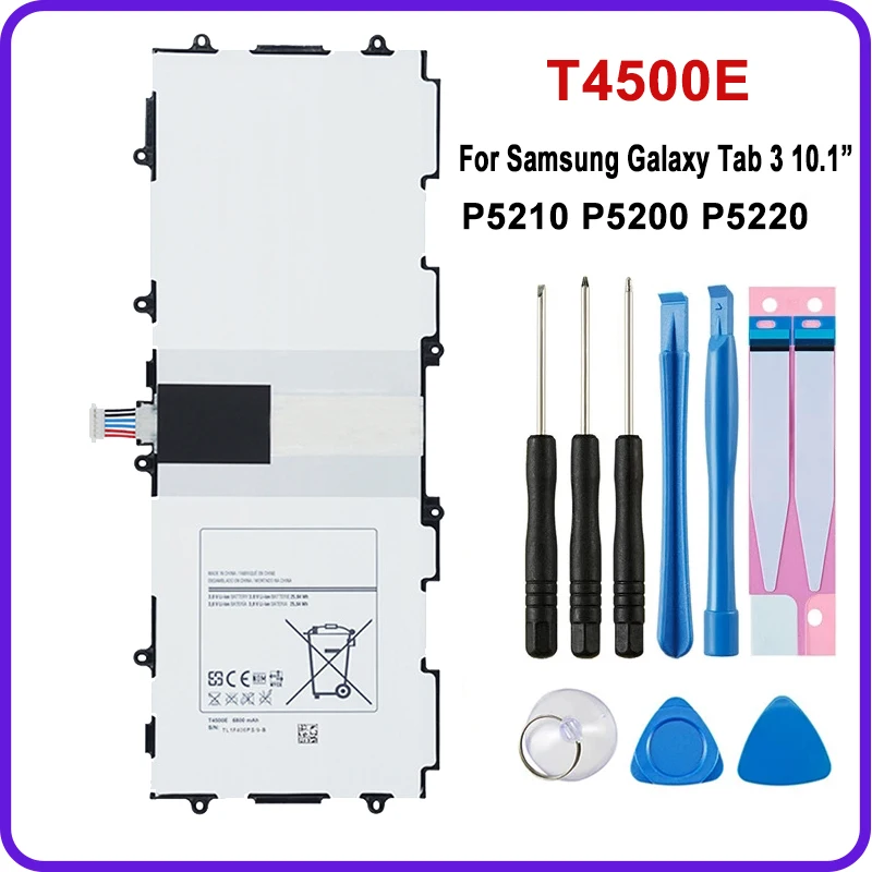 T4500E Batteria Tablet Per Samsung Galaxy Tab 3 10.1 ”P5210 P5200 P5220 Batterie Di Ricambio 6800Mah