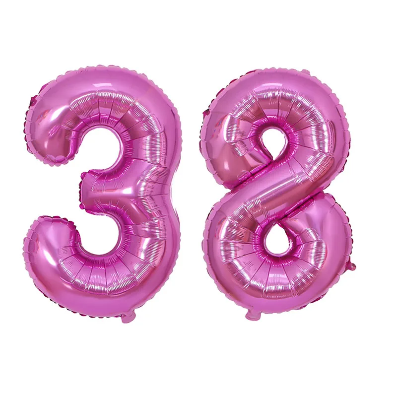 Palloncini Per 30° Compleanno – 2 Palloni A Cifra 30 In Alluminio, 101 Cm, Viola, Decorazioni Per Feste