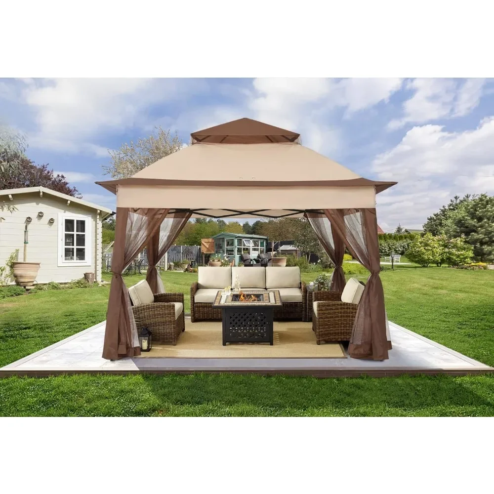 

Pop-up Gazebo Tent for Garden Tent Instant Outdoor Canopy Shelter With Mosquito Net Wall Folding Awning Shade Supplies Home