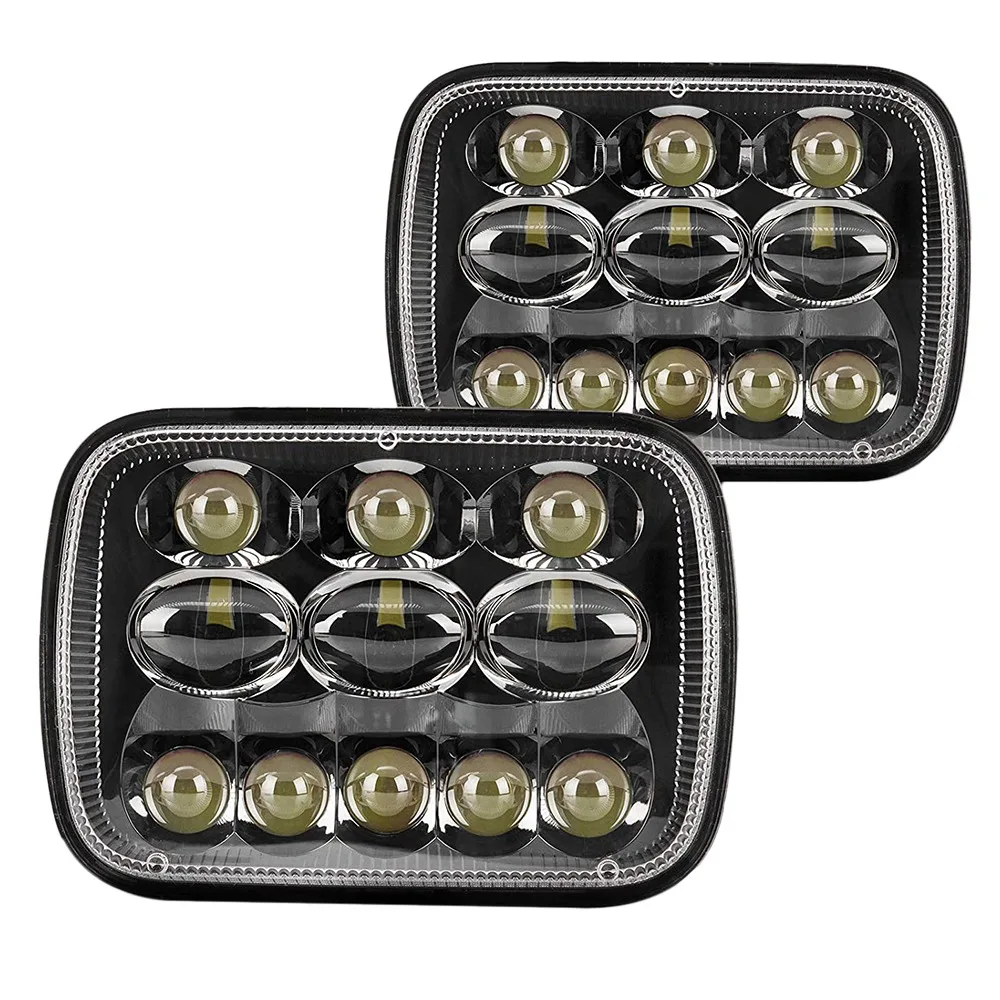

Светодиодные фары 5X7 7X6 от, H6054, головная лампа в сборе для JEEP Wrangler YJ XJ, Cherokee XJ, Safari, Savana, 2 шт.