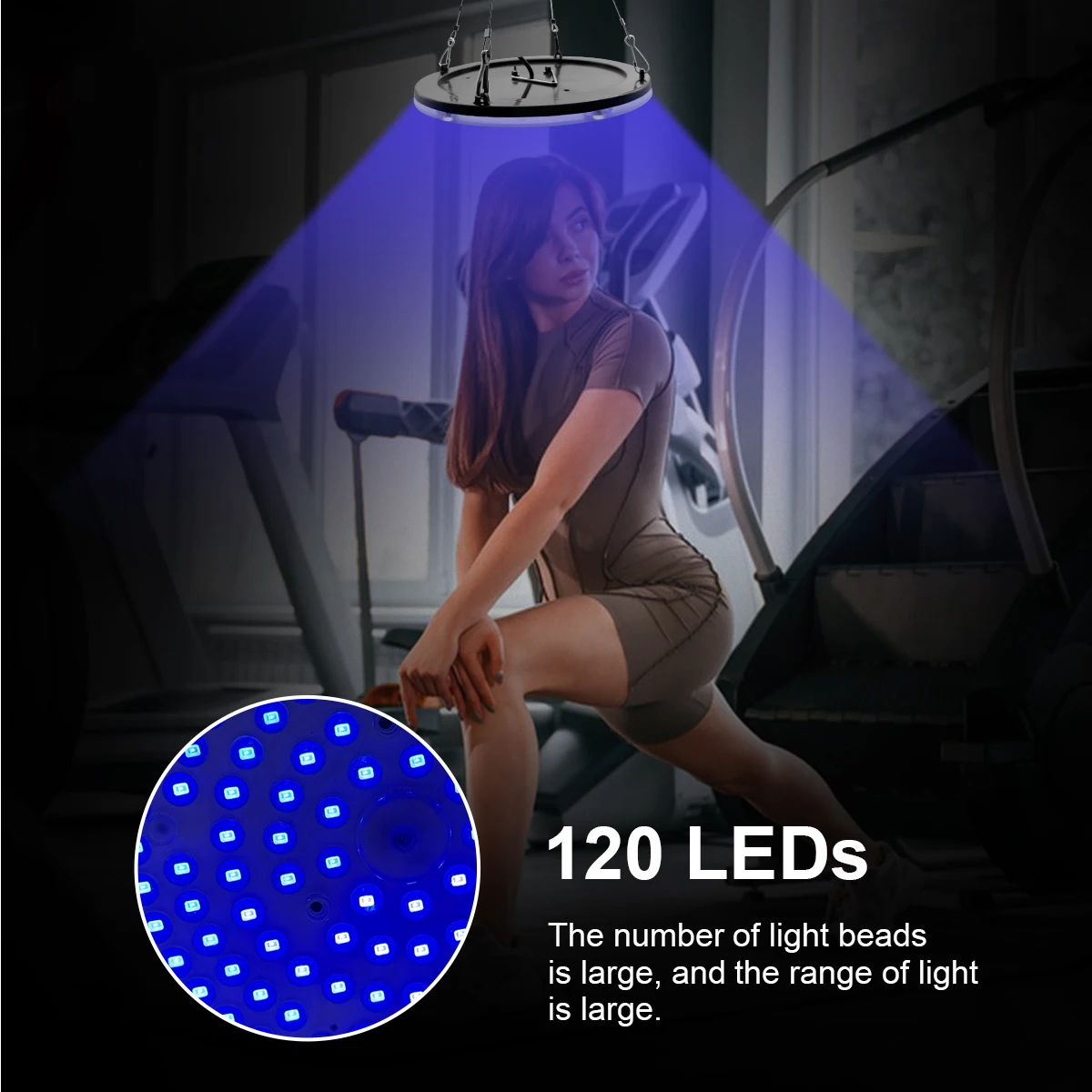120 LEDs ultraviolet tanning lamps portable full-spectrum blue light home use facial and body tanning gift parents