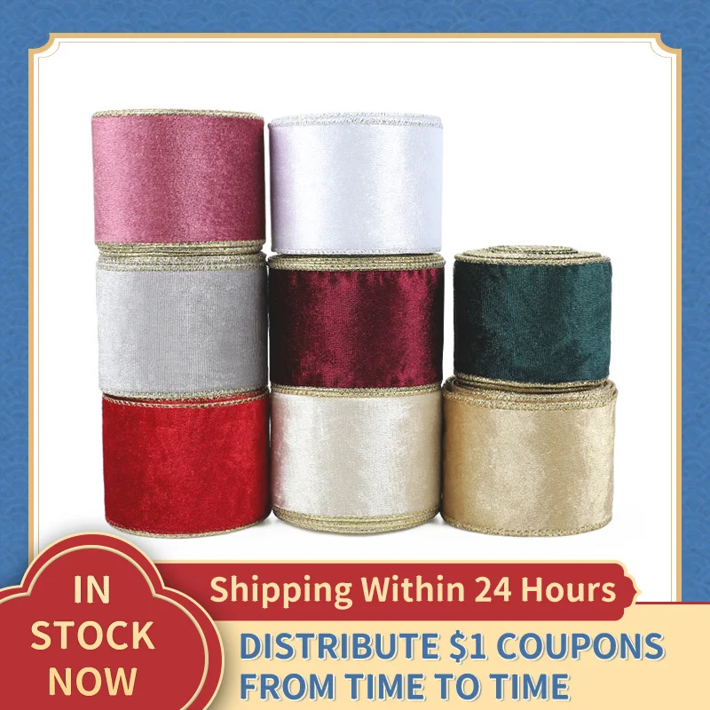 Wide Velvet Ribbon 2 Inch 50mm 1 1/2 Inch 38mm of 30 Colors 