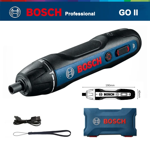 Bosch-電動ドライバーセット3.6v,充電式,多機能,ハンドドリル,go 2