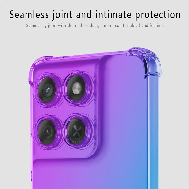 Gradient Shockproof TPU Protective Phone Case - Airbag Design, Durable Back Cover