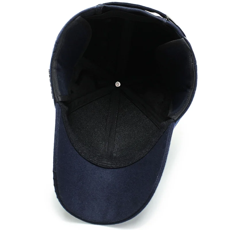 Golf Hat Outdoor Thicken Warm Men Dad Hat Knitted Design Snapback Sunscreen Visor Brim Shade Snapback Earmuffs