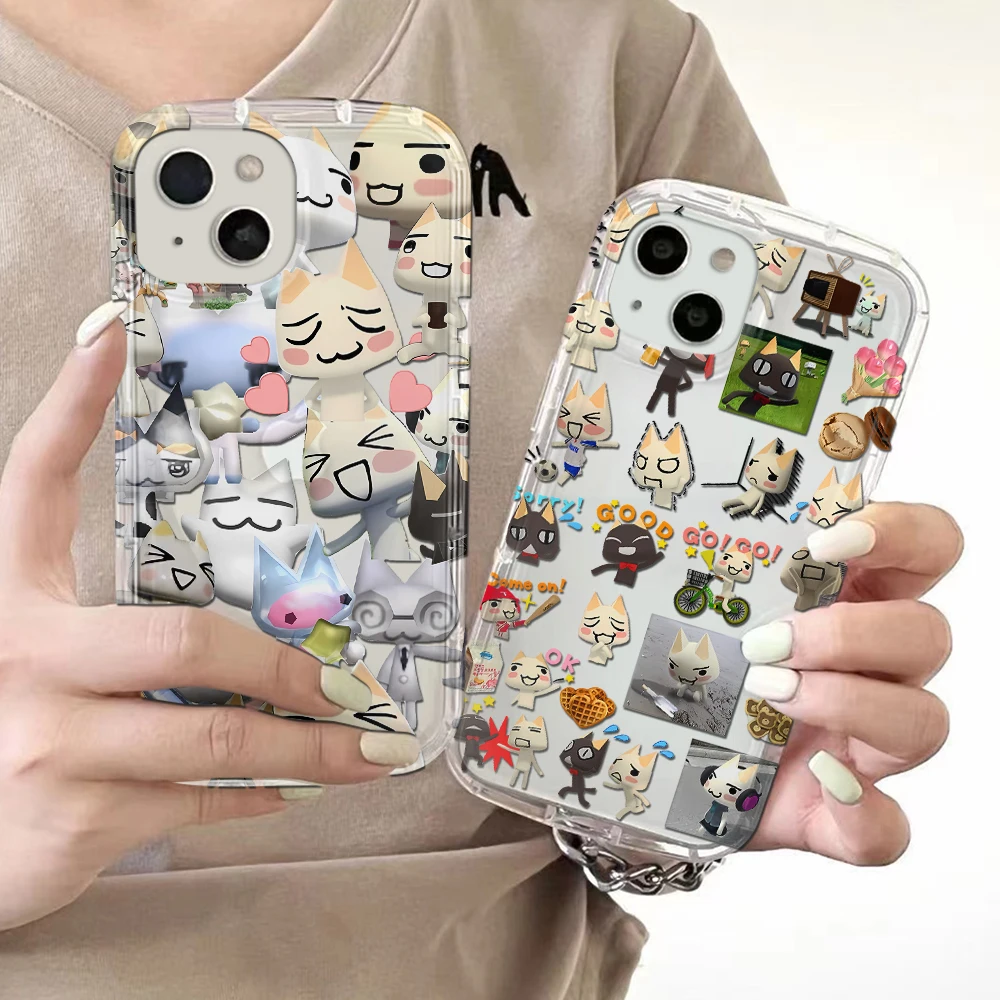 Adorable Clear Back Cat Design Phone Case