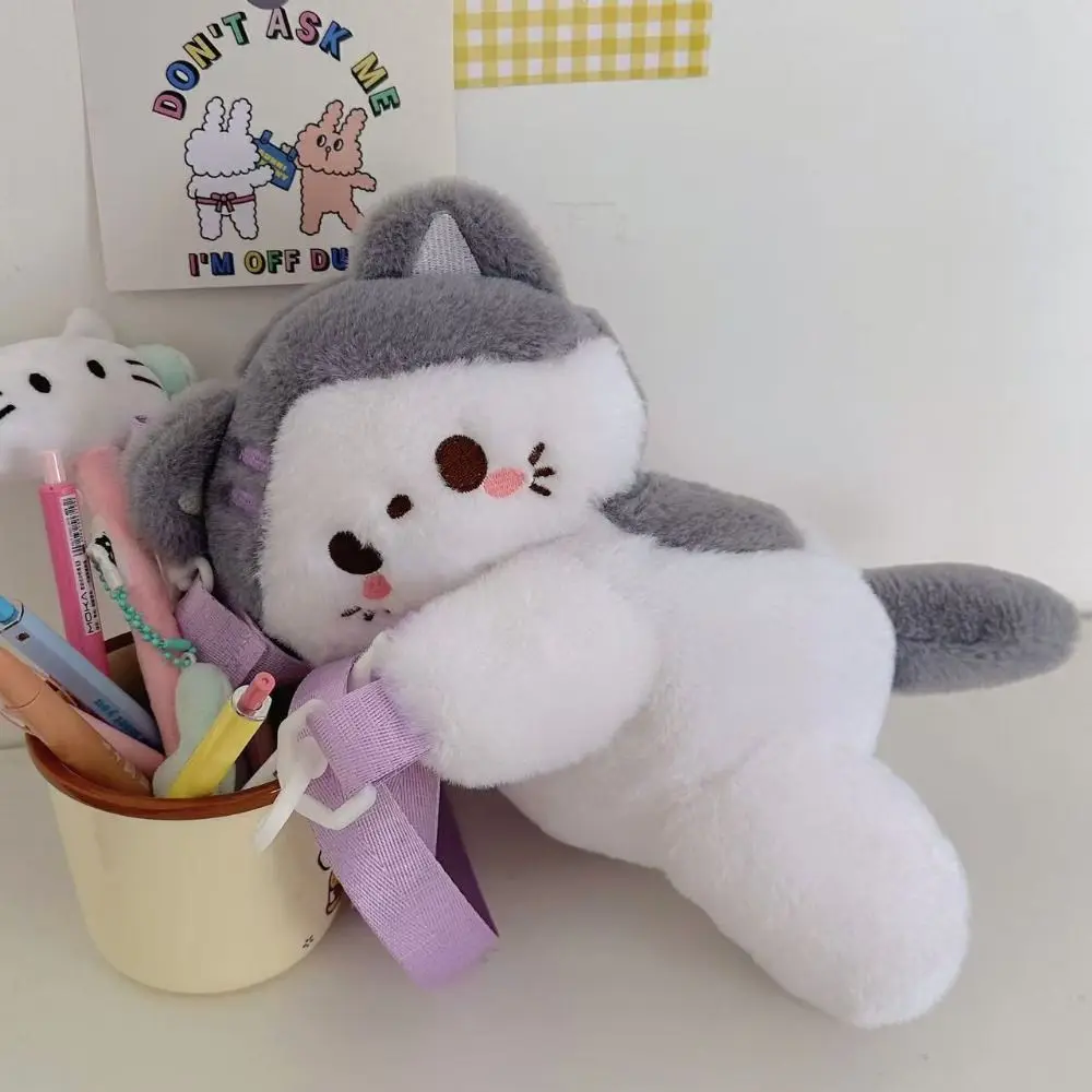 Cute Rabbit Cute Cat Crossbody Bag Kitten Plush Children Backpack JK Lolita Large Capacity Animal Shoulder Bag Outdoor