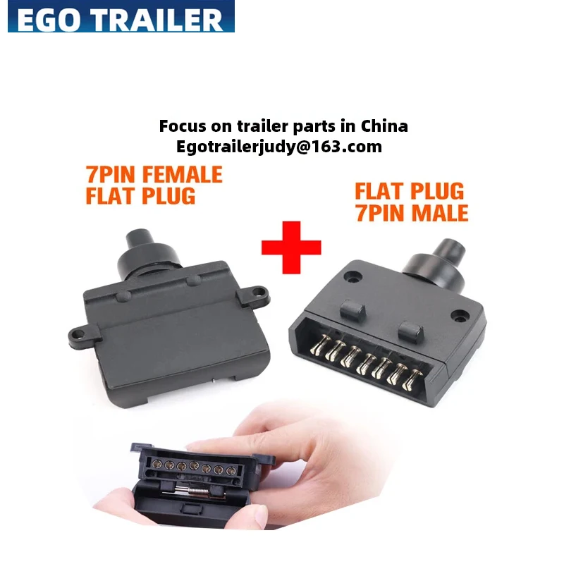 TRAILER SOCKET+TAILER PLUG 7 PIN FLAT PLASTIC ADAPTER TRAILER CONNECTOR BOAT CARAVAN plastic two hole supporting parts carton stacking card paper shelf connecting fixing protective connector