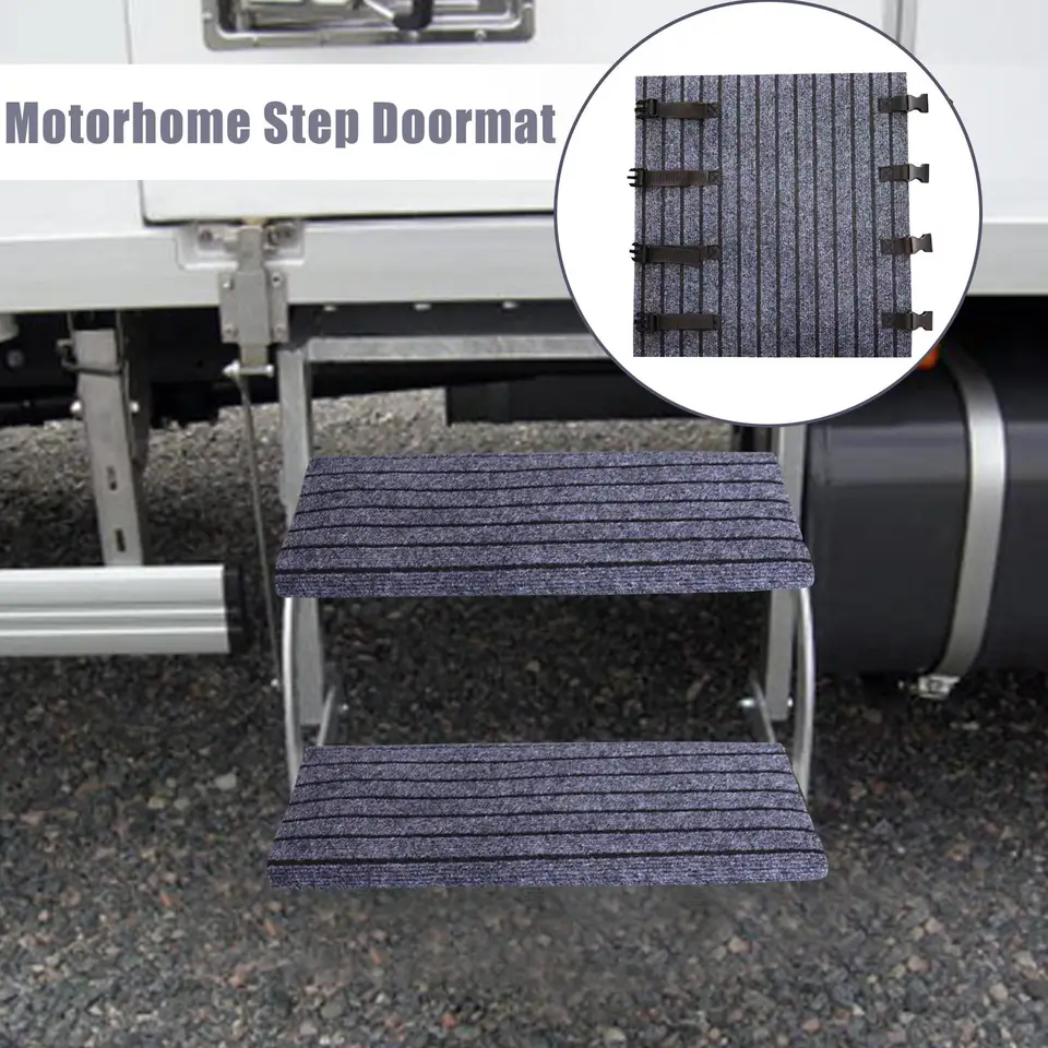 RV Step Covers - Non Slip Outdoor RV Step Rugs, Durabble Stair Covers | UV Resistant Campers Step Mats, RV Entry Step Covers, Weather Resistant RV