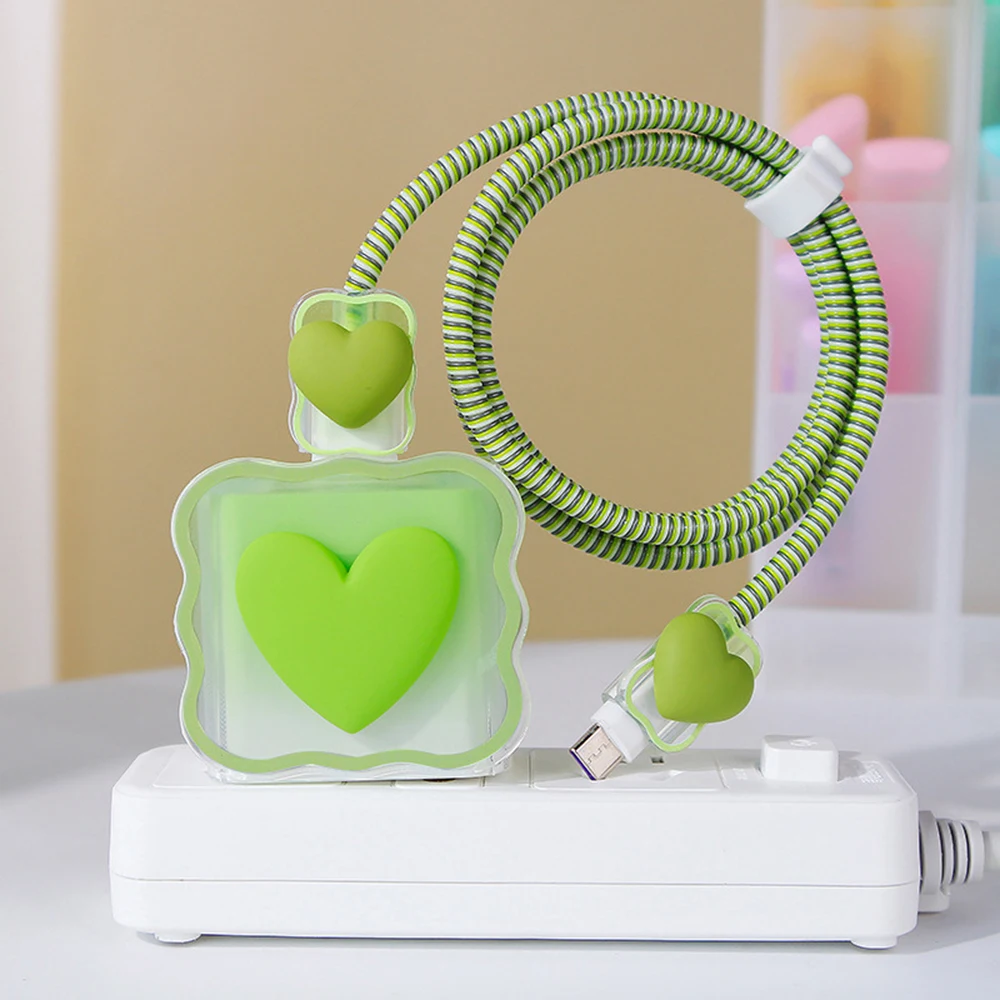 Pink Flower 3D Silicone Charger Protection Sleeve