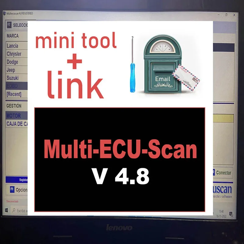 Outil de diagnostic Multiecuscan V4.8 enregistré pour Fiat, fusible, Dodge, Jeep, Suzuki, EAU, logiciel, travail avec ELM327, OBD II, nouveau