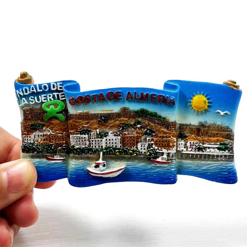Europe Spain Bilbao Girona Figueres Granada Benidorm Magnetic Refrigerator Sticker Collection Fridge Magnets
