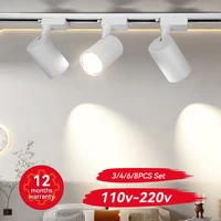 Track Light COB Spot Led 220V Rail Lighting LED Clothing Store Rail Spot Lights Set Fixture Ceiling Lamp for Kitchen Living Room 2