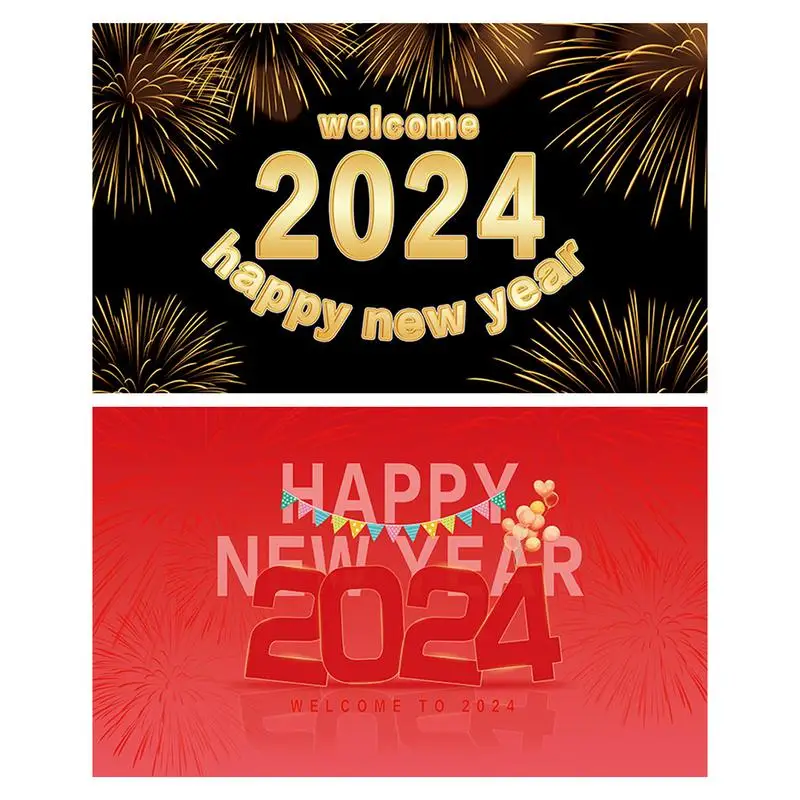 

2024 Happy New Year Background Banner Christmas New Year Party Decoration Shooting Background New Year's Eve Theme Atmosphere