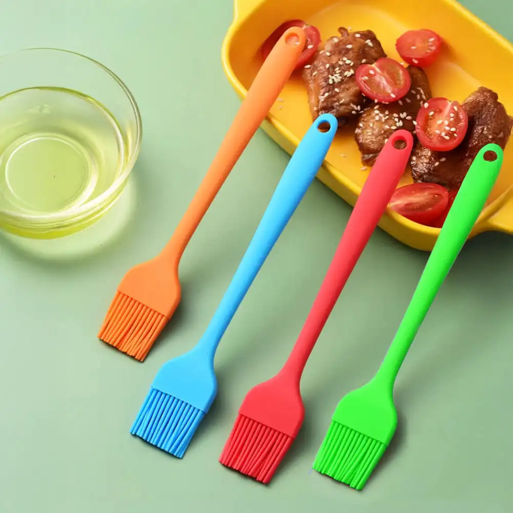 Silicone Barbeque Brush Cooking BBQ Basting Brush Upgrade Heat Resistant Pastry Brushes Oil Brush Cooking Baking and Grilling