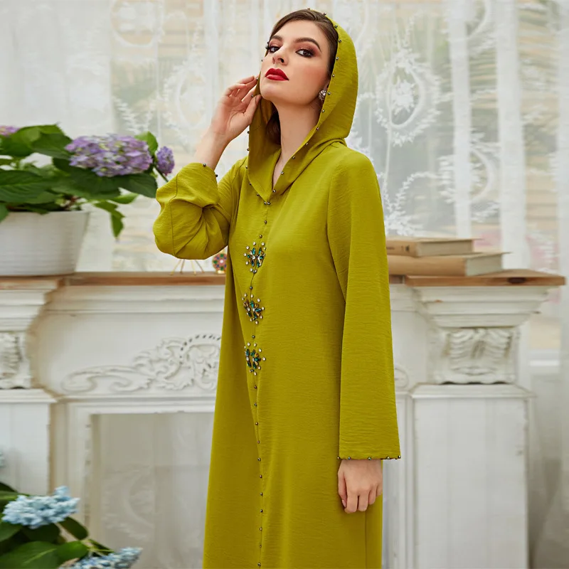 Eid Mubarak Caftan Marocain Abaya Dubai Muslim Dress Turkey Abayas for Women 2022 Islam Moroccan Kaftan Djellaba Robe Musulmans