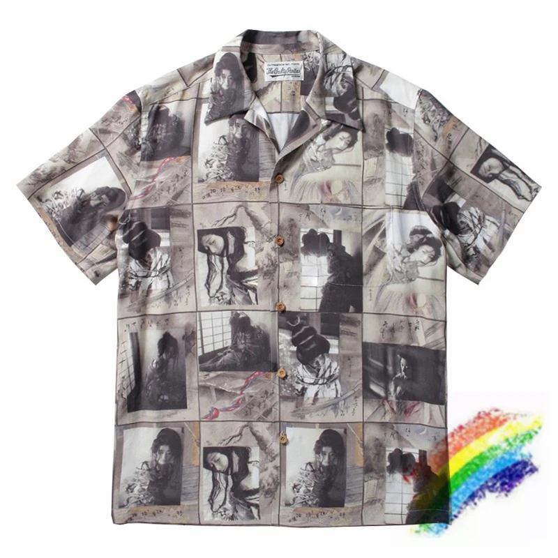 

2022ss WACKO MARIA Shirt Men Women 1:1 High Quality Hawaiian WACKO MARIA Short T-Shirt