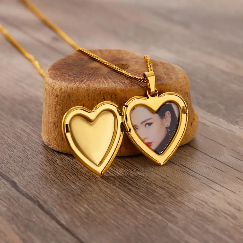 Custom Heart Picture Necklace Jewelry for Women Stainless Steel Family Friends Pet Photo Personalized Necklaces Girl DIY Gift little pocket hug from mom keychain for friends family lover relationship keyring heart pendant keychain for women girl