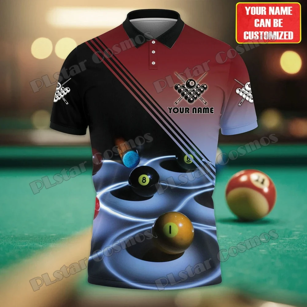GGmar Billiards 3D Harajuku Men's T-Shirt - Casual Hip Hop Fashion Tee