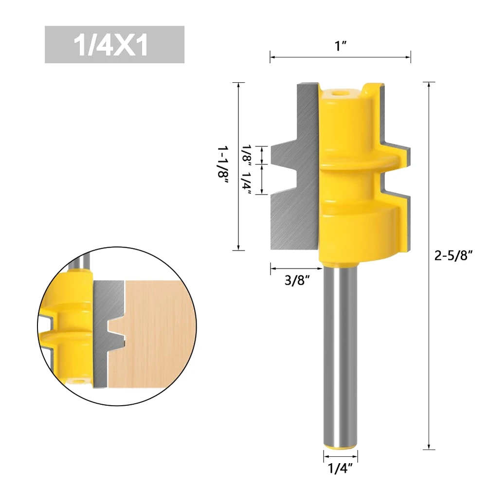 Shank Edge Trim Router Bit Woodworking Milling Cutter Tenon Cutter 1/4inch 6mm For Wood Woodworking Tool Tungsten Carbide