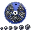 205pcs Fishing Weights Sinkers With Storage Box 5 Sizes Assortment Box Fishing Accessories (0.2g/0.28g/0.38g/0.5g/0.8g) 1