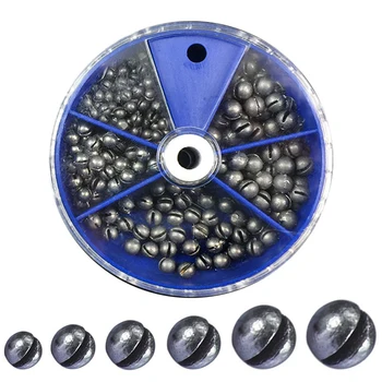 205pcs Fishing Weights Sinkers With Storage Box 5 Sizes Assortment Box Fishing Accessories (0.2g/0.28g/0.38g/0.5g/0.8g) 1