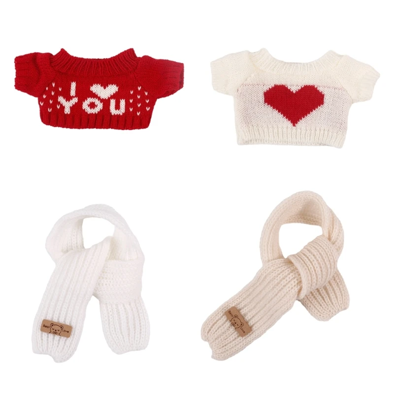 

Stuffed Bear Toy Clothing for 12'' Plush Bear Toy Plush Outfit Dolls Accessories Sweater/Scarf Clothes for Bear Toy