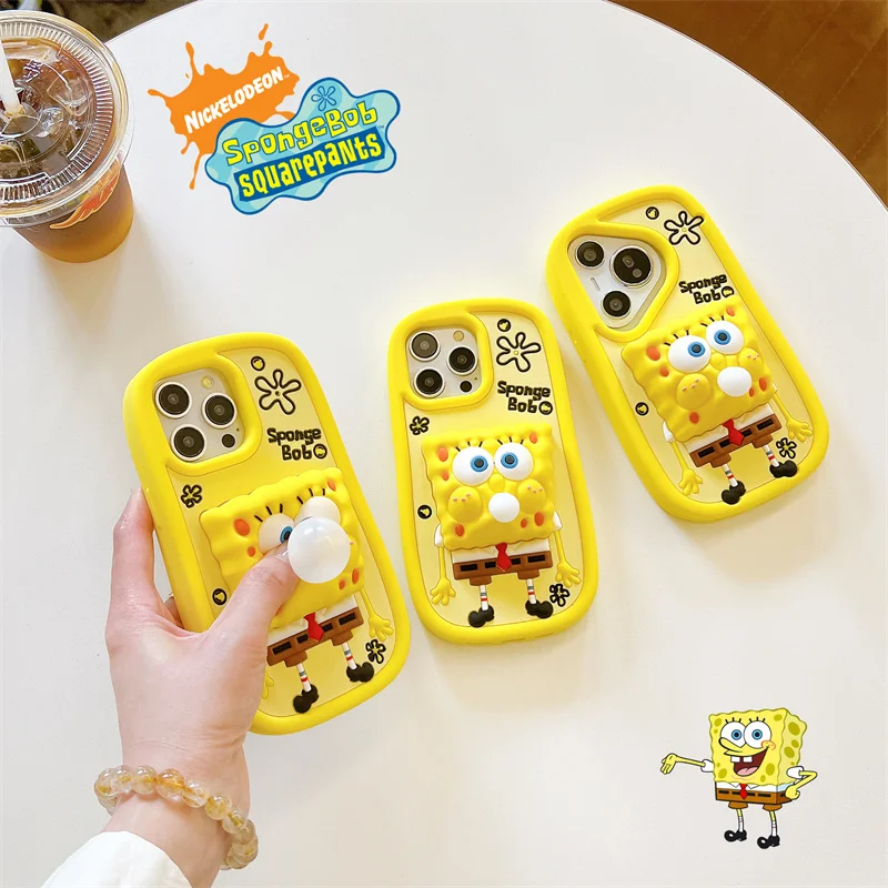 スポンジボブ　iPhone13 Pro Max　お値下げ 面白いスポンジボブブローバブル電話ケース iphone 12 13 14 15 16 プロマックス 16pro 13pro 14pro 15pro  3D ソフトシリコンカバー - AliExpress