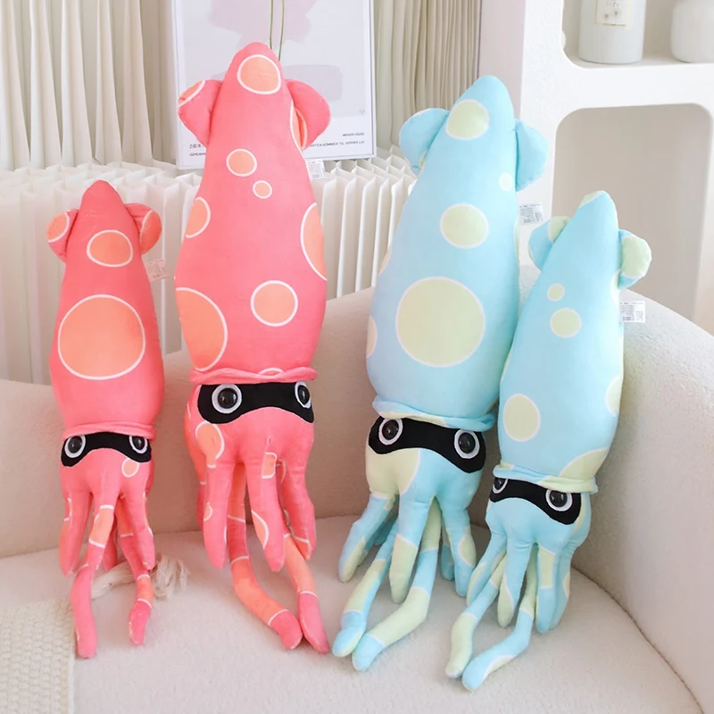 Big Size Lifelike Cute Squid Plush Toy Stuffed Sea Animal Cuttlefish Pillow Simulation Soft Octopus Doll Boy Toys for Child Gift 100 500 pcs 1inch animal stickers roll for envelope praise reward student label stationery seal lable child gift