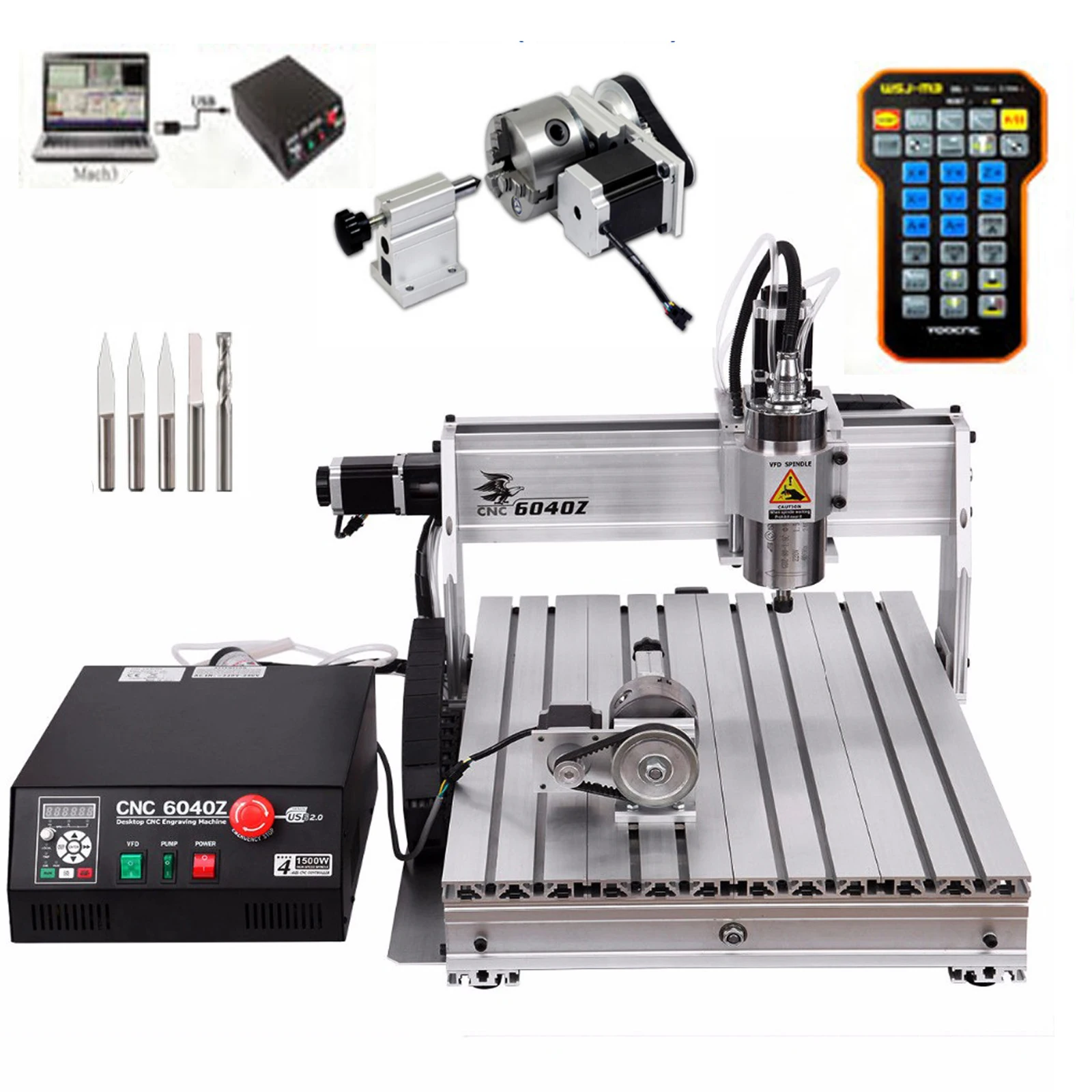 USB Port 4030 / 6040 / 8060 2200W CNC router CNC engraving machine engraver woodworking milling and drilling machinine