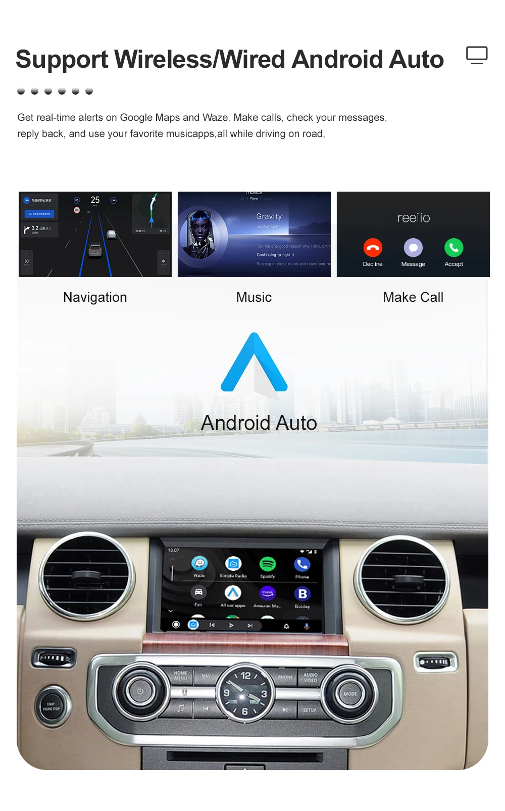 2025 Neues kabelloses Carplay für Land Rover Jaguar Bosch Discovery 4 Aurora Freelander 2 XE XF XJ Airplay Android Auto – Detail 6