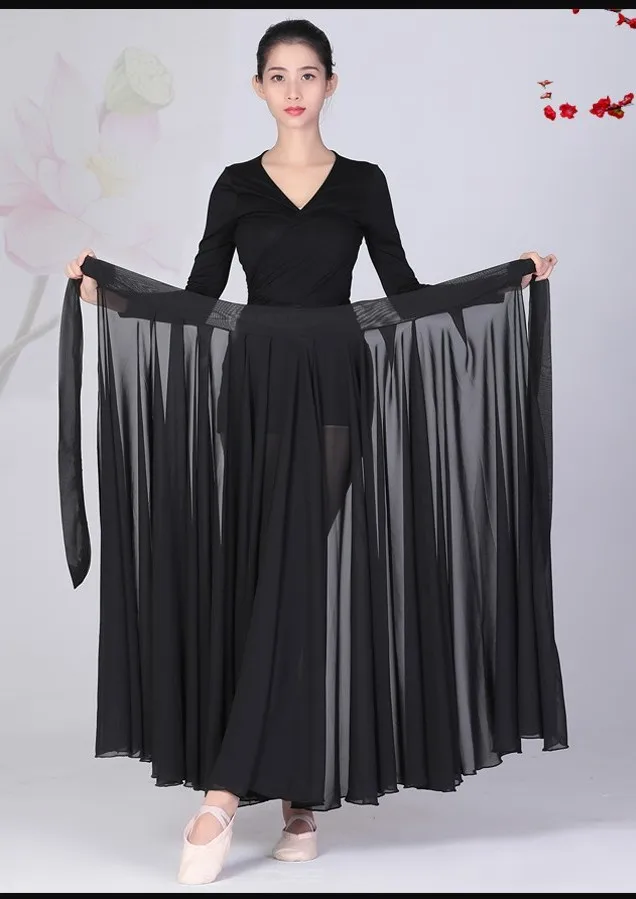 One Piece Xinjiang Dance Practice Clothes Apron Uyghur Martial Arts Performance Costume Large Swing Skirt Half Length Dress xinjiang dance costume