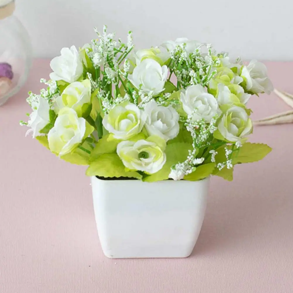 12-18cm Small Tree Fresh-keeping Artificial Bonsai No Watering Maintenance Free Fake Potted Plant Home Decor Table Decorations