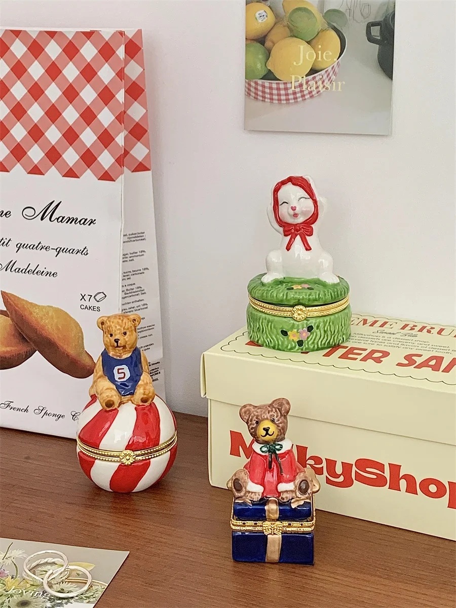 Retro Cisas Tree Cerc Jewelry Box Small Cute Desktop Decoration High End Ele Ring Storage Box Precise ature