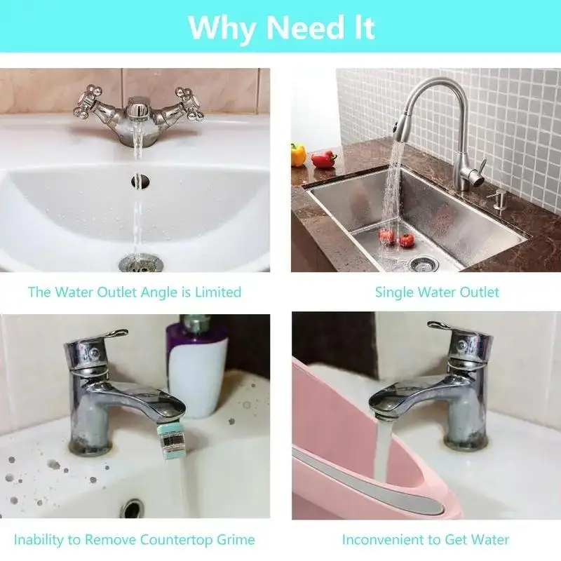 Faucet Aerator Universal Rotation Extender Kitchen Tap