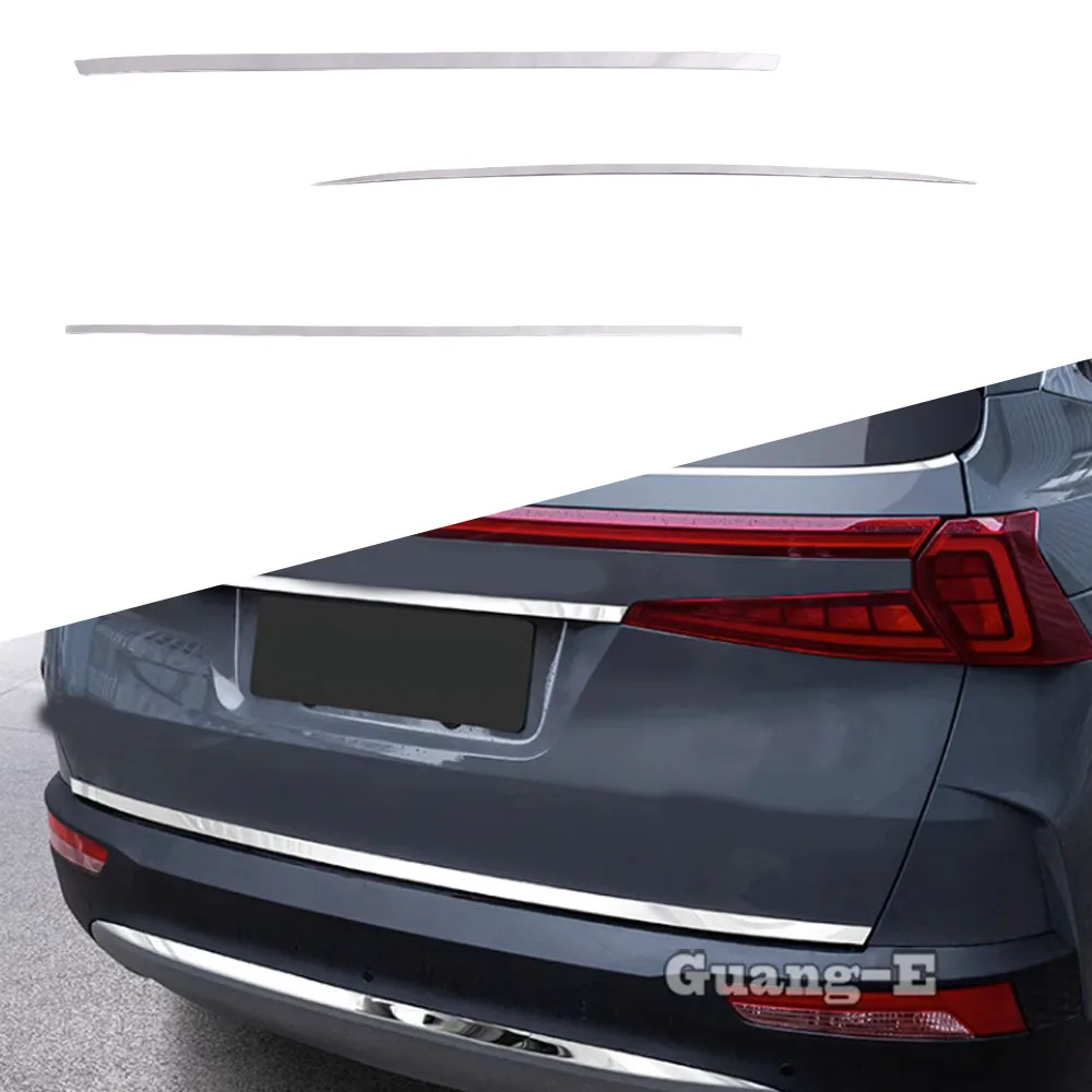 

Для Hyundai Custo 2021 2022 2023 2024 крышка багажника из нержавеющей стали, полоса багажника, отделочная крышка багажника, автомобильные внешние аксессуары