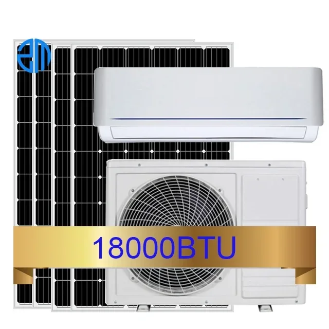 5000 W 18000 Btu 2 Hp 1.5 Ton 12000 Btu 1 Tonnellata Di Aria Condizionata Ibrida Ad Energia Solare Split Condizionatore D'Aria Solare