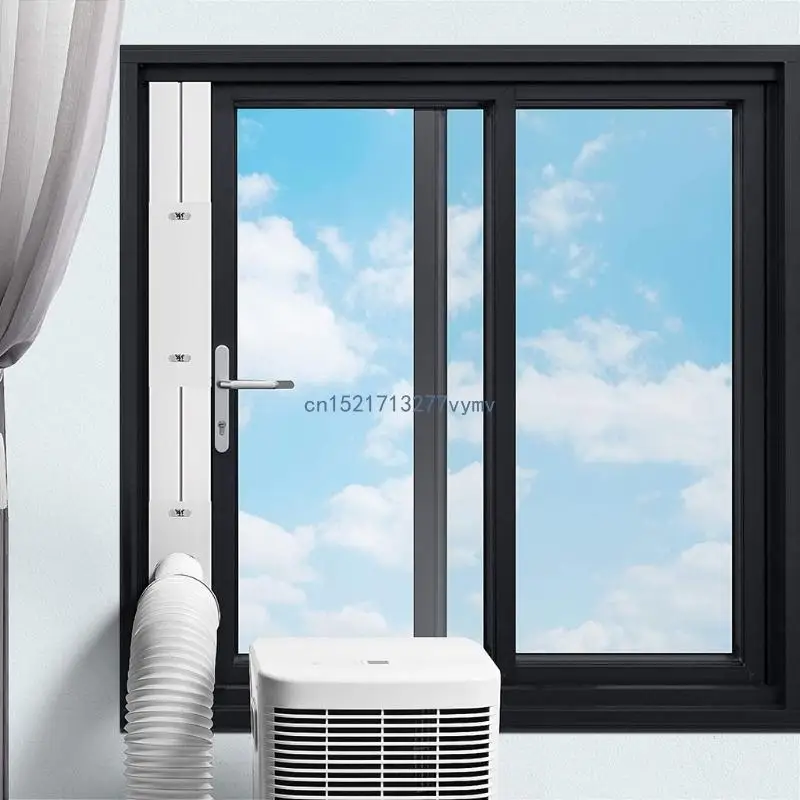 

Portable Durable Plastic Air Conditioner Window Adapter Set Exhaust Hose/Tube Connector Window Seal Easy to Use Install