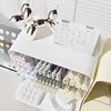 Large Capacity Slanted Pen Holder Desk Stationery Storage Box for School Office Desktop Sundry Storage Rack Desk Organizer 5