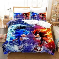 Ensemble de literie dessin animé 3DPrint, housse de couette, taie d'oreiller, pour garçons et filles, chambre d'enfant, cadeau, simple, Double, grande taille 3
