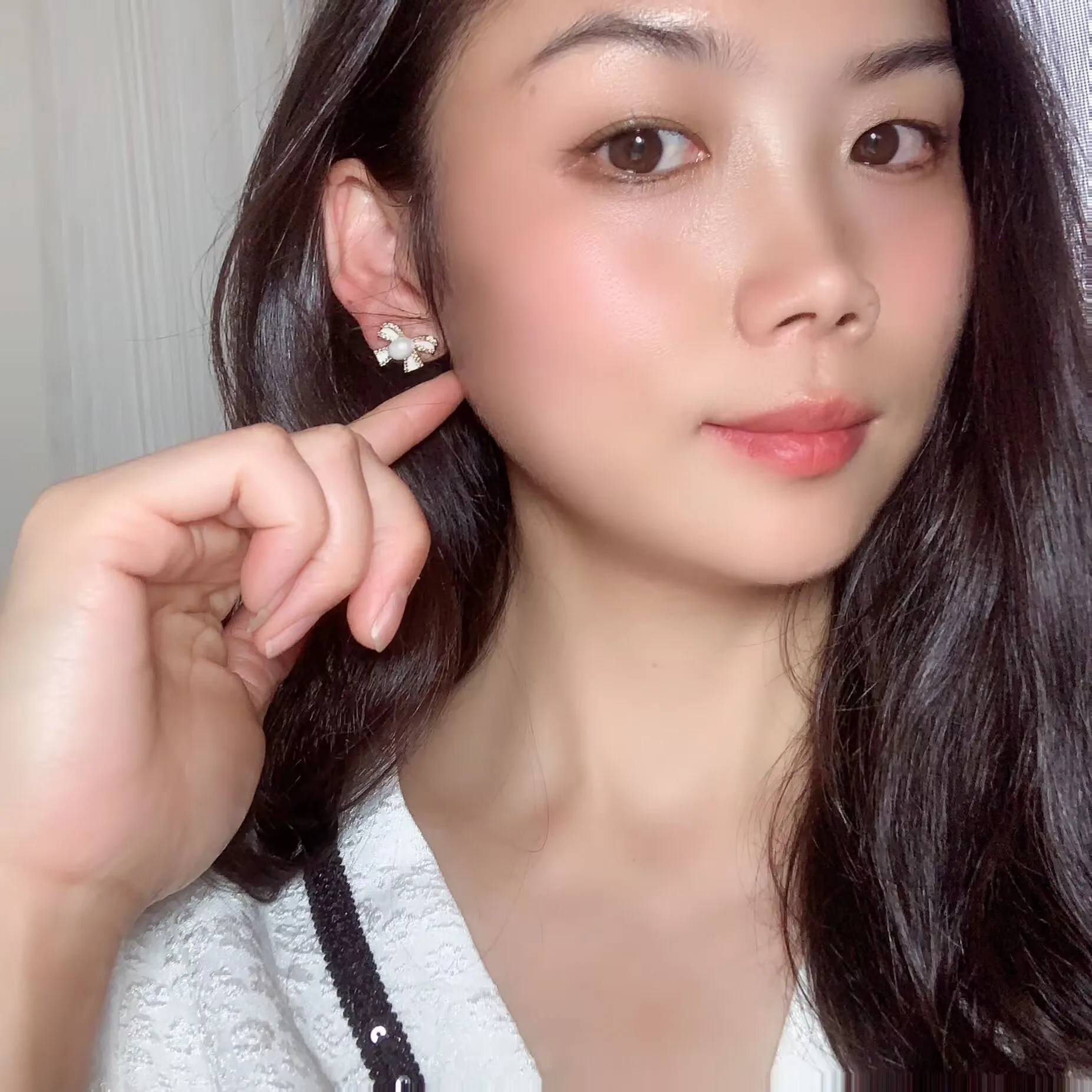 

Small fragrance style bow earrings women temperament elegant pearl earrings Korean fashion accessories 2023 new