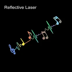 Music Heartbeat Reflective Vinyl Decal - Car Sticker for Windows, Trucks, Laptops, and Notebooks (Reflective Laser)
