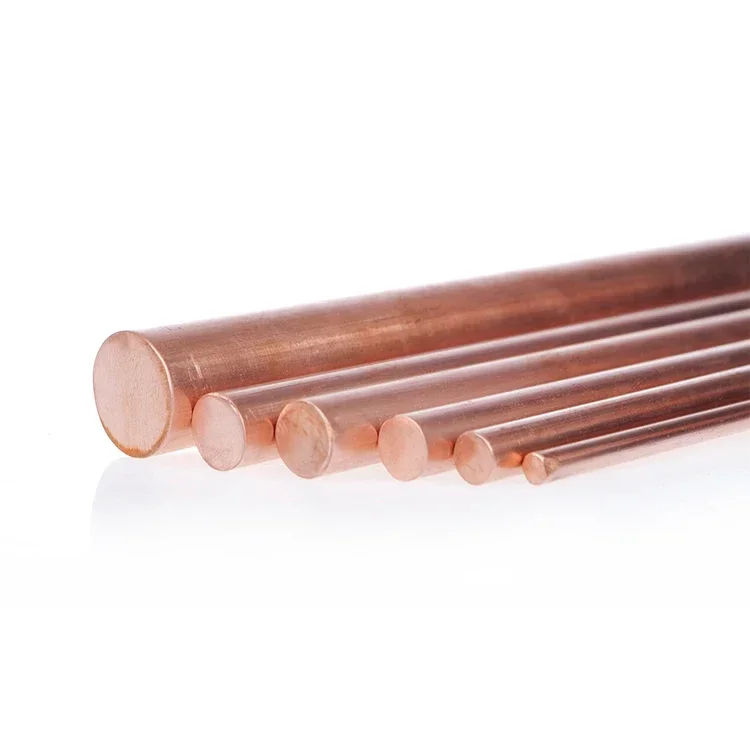 T2 구리 바 직경 3 4 5 6 8 10 12 14 16mm 맞춤 길이 50-300mm 구리 원형 바/봉, 밀링, 용접, 금속 가공용