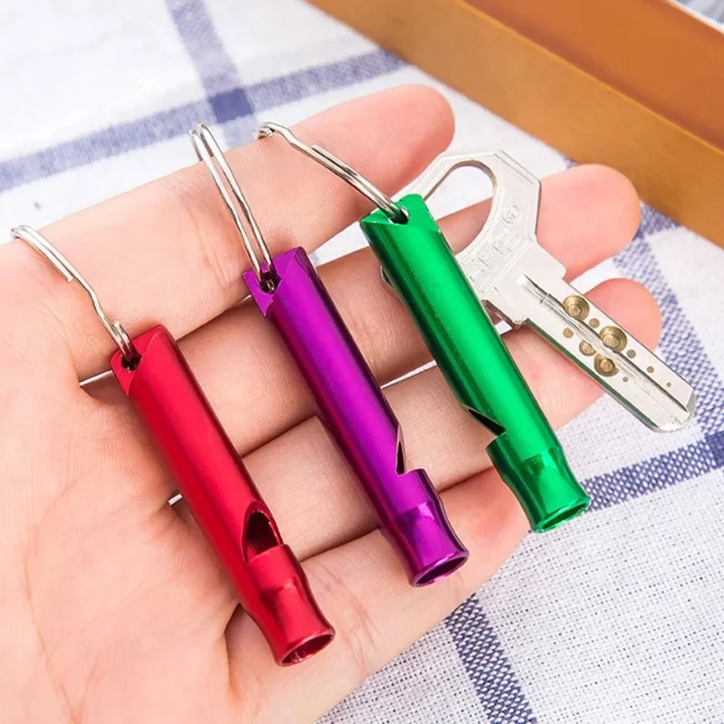 Whistle Keychain Outdoor Aluminum Alloy Portable Referee High Decibel Emergency Fire Training Survival