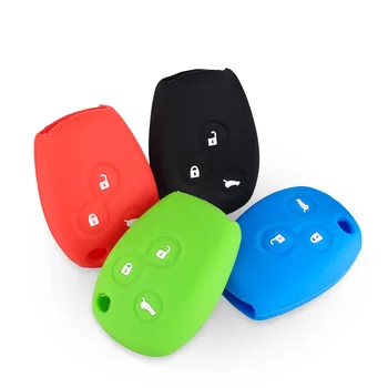 Cover chiave telecomando per Renault Clio Dacia Modus Logan Sandero Trafic Master Kangoo twingo - Keyyou Nuovo 3 Bottoni Silicone Auto Chiave a Distanza Della Copertura di Caso per Renault